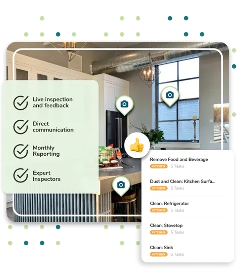 Real-Time Inspection feature overview showing photo-verified turnover reports