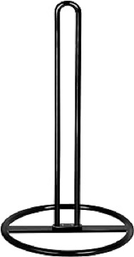 Paper Towel Holder Countertop, OBODING, Kitchen Paper Towel Stand Holder for Kitchen Organization and Storage, Paper Towel Holders for Standard and Large Size Rolls (Black)
