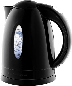 OVENTE Electric Kettle Hot Water Heater 1.7 Liter - BPA Free Fast Boiling Cordless Water Warmer - Auto Shut Off Instant Water Boiler for Coffee & Tea Pot - Black KP72B