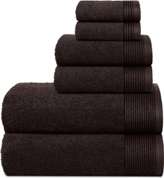 BELIZZI HOME 100% Cotton Ultra Soft 6 Pack Towel Set, Contains 2 Bath Towels 28x55 inchs, 2 Hand Towels 16x24 inchs & 2 Washcloths 12x12 inchs, Compact Lightweight & Highly Absorbant - Pink