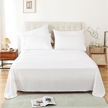Whitney Home Textile Twin Sheet Set - 3 Piece Soft Microfiber Bed Sheets for Twin Size Bed, Fit Deep Pocket Cooling Sheets and Pillowcase Set, Hotel Durable Wrinkle Free Sheets