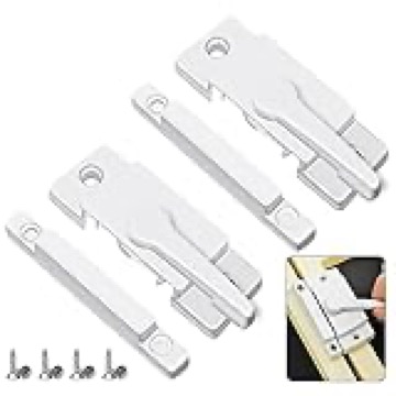 Sliding Window Sash Locks White ZUONAI 2 Pack Cam Sash Locks for Double Hung Window Latch Lock Security Vinyl Window Sash Lock and Keeper Replacement for Vertical and Horizontal Sliding Windows