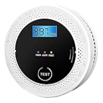 Smoke and Carbon Monoxide Detector Powered by Battery with Digital Display, Dual Alarm Sensor of Smoke and CO,Easy to Install